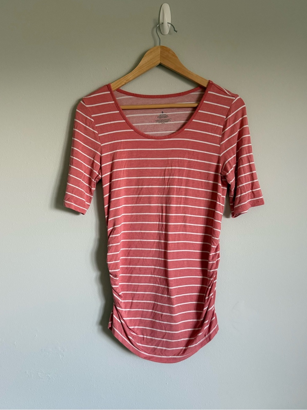 Sonoma Coral Striped Maternity Shirt